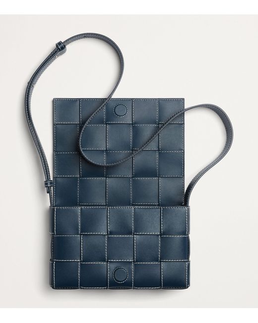 Bottega Veneta Blue Medium Leather Cassette Cross-body Bag for men