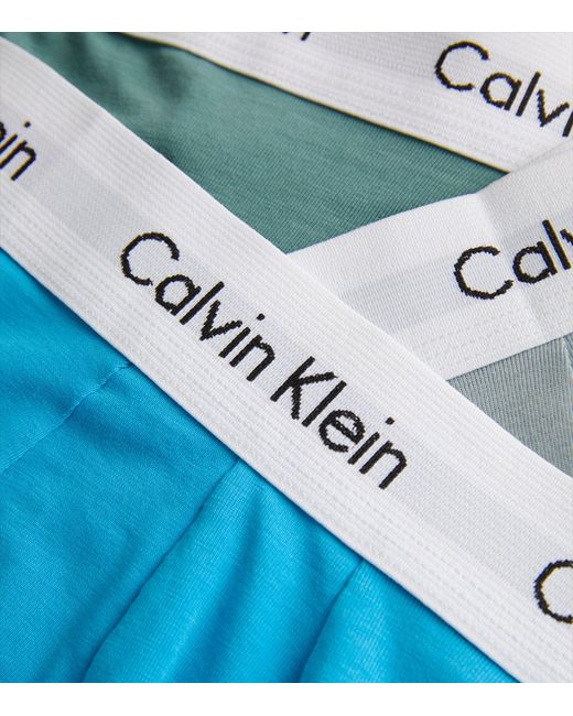 Calvin Klein Blue Modern Cotton Stretch Boxer Briefs (pack Of 3) for men