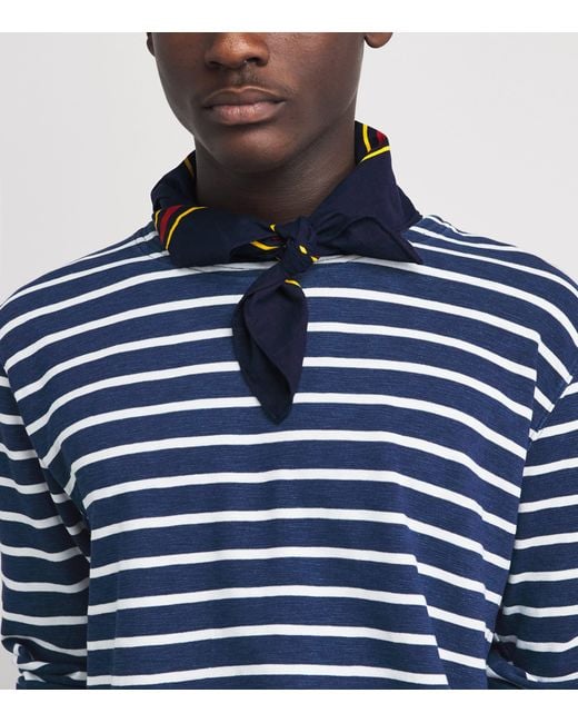 Polo Ralph Lauren Blue Cotton Stripe Long-Sleeve T-Shirt for men
