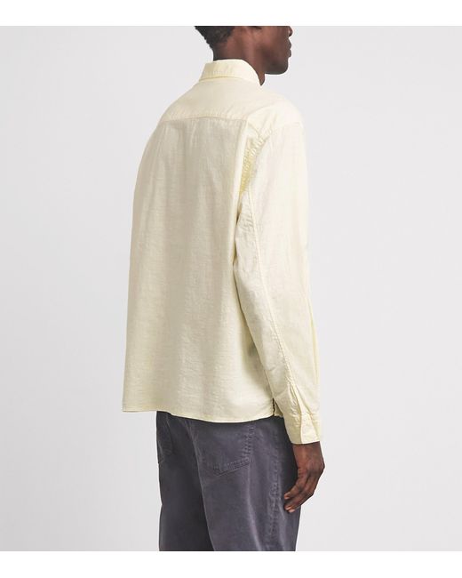 FRAME White Textured Cotton Shirt for men