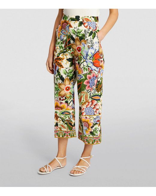 Etro Multicolor Floral Cropped Trousers
