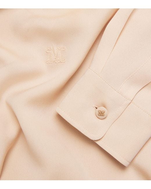 Max Mara Natural Silk Embroidered Shirt