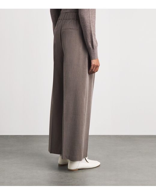 Varley Gray Alysha Wide-Leg Trousers