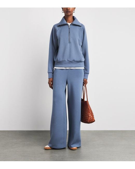 Spanx Blue Airessentials Wide-Leg Sweatpants