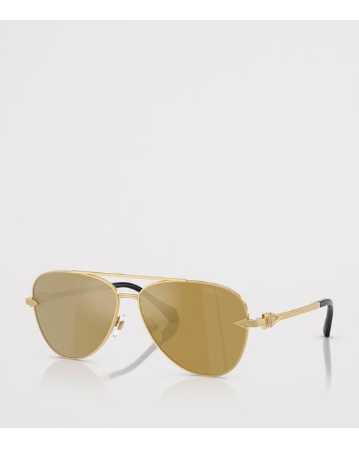 Versace Natural Metal Ve2283 Aviator Sunglasses for men