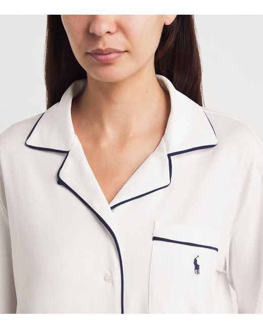 Polo Ralph Lauren White Piping Pyjama Set