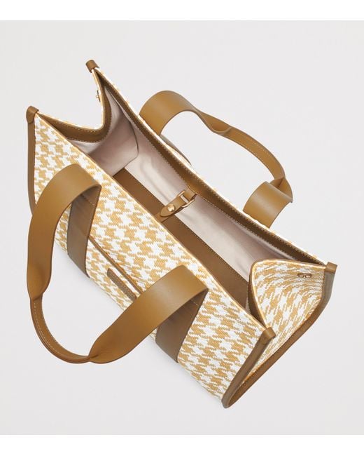 Aspinal Brown Raffia Henley Tote Bag
