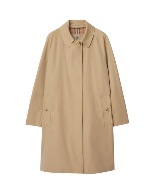 Burberry Natural Gabardine Mid-Length Camden Heritage Car Coat