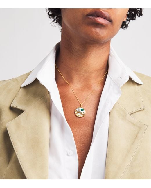 L'Atelier Nawbar Metallic And Diamond Sacred Valley Necklace