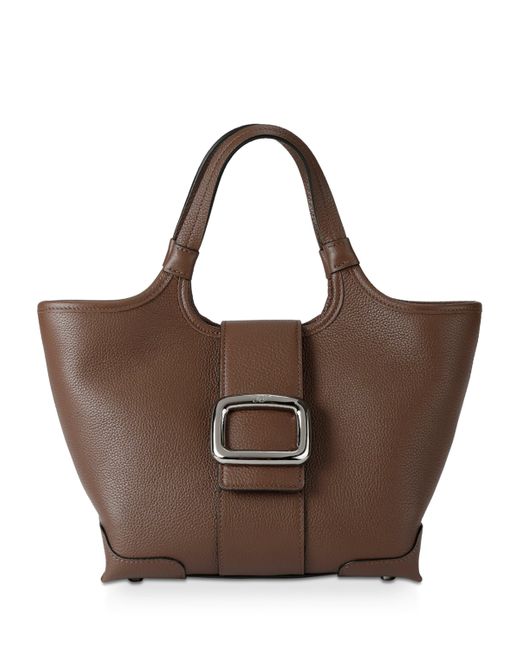 Roger Vivier Brown Mini Leather Viv' Choc Tote Bag