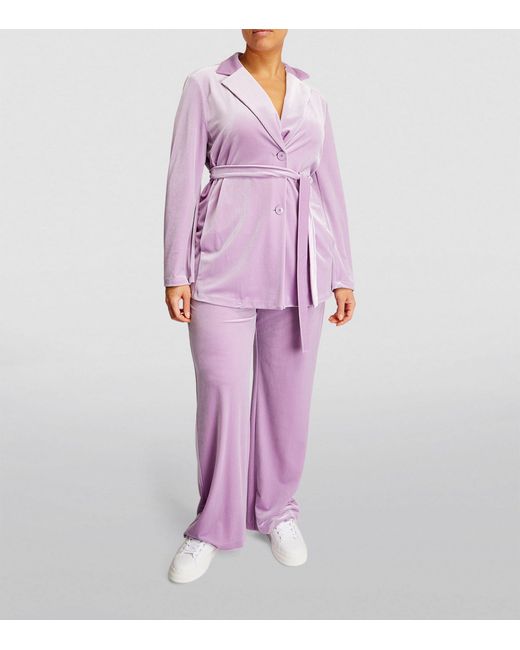 Marina Rinaldi Purple Velvet Wrap Jacket