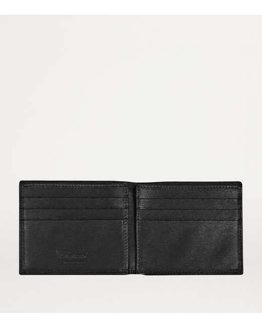 Chopard Black Mini Leather Classic Bifold Wallet
