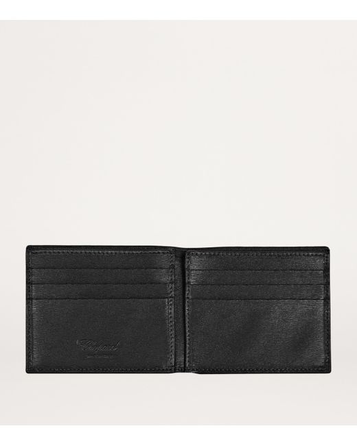 Chopard Black Mini Leather Classic Bifold Wallet