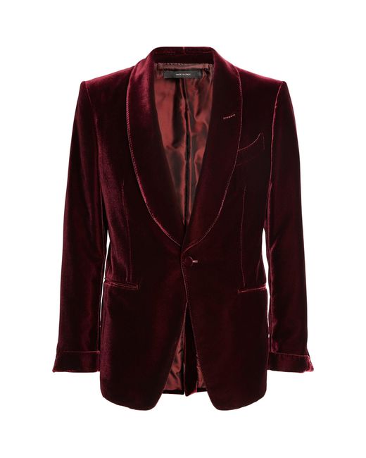 Tom Ford Velvet Shawl Collar Cocktail Jacket in Purple for Men | Lyst UK
