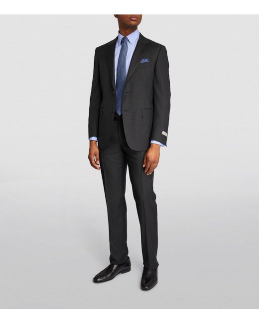 Canali Black Wool 2-Piece Suit for men