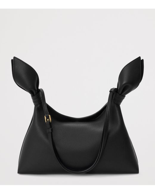 Loewe Black Medium Leather Scarf Shoulder Bag