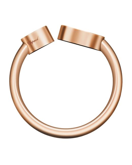 Chopard Pink And Diamond Happy Hearts Ring