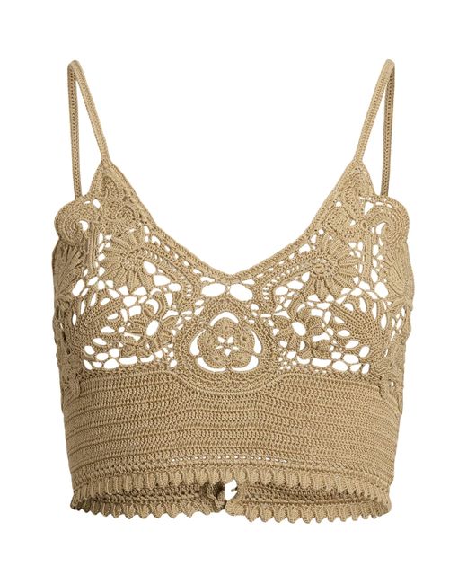Ralph Lauren Natural Silk Crochet Bralette