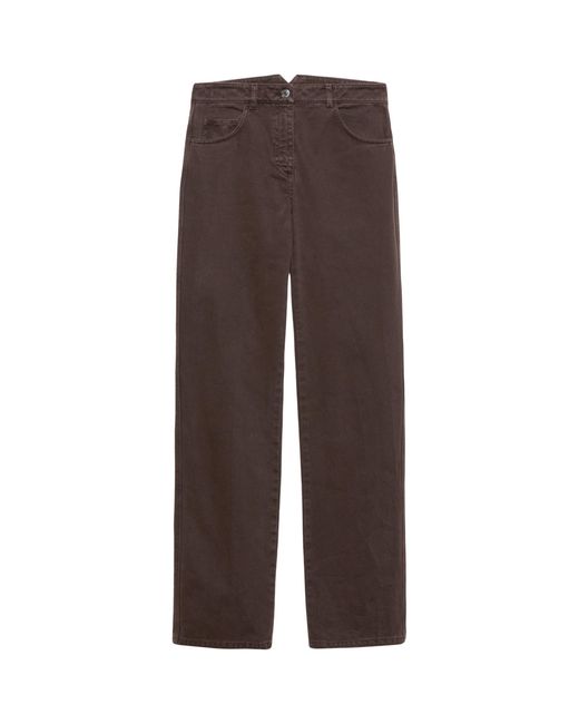 MAX&Co. Brown Cotton Drill Trousers