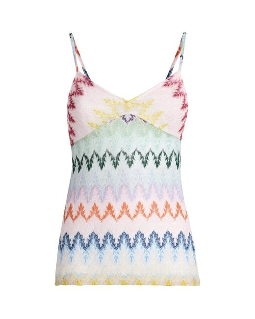 Missoni Multicolor Metallic Zigzag Cami Top