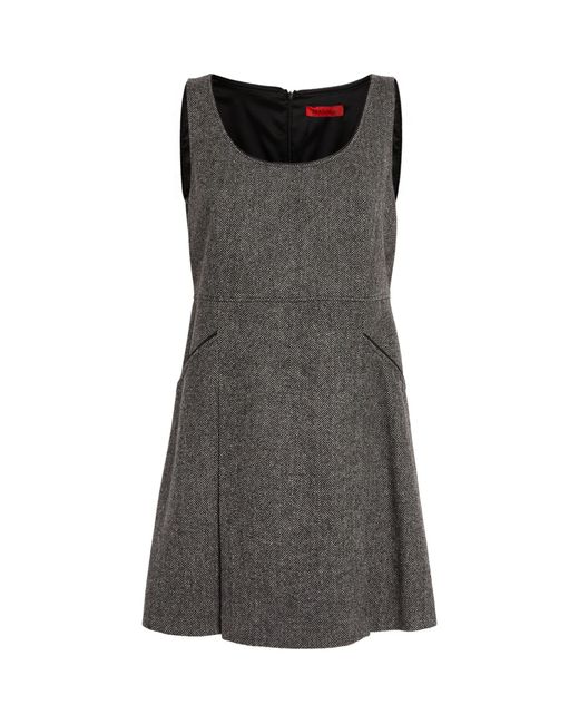 MAX Co Herringbone Mini Dress In Black Lyst