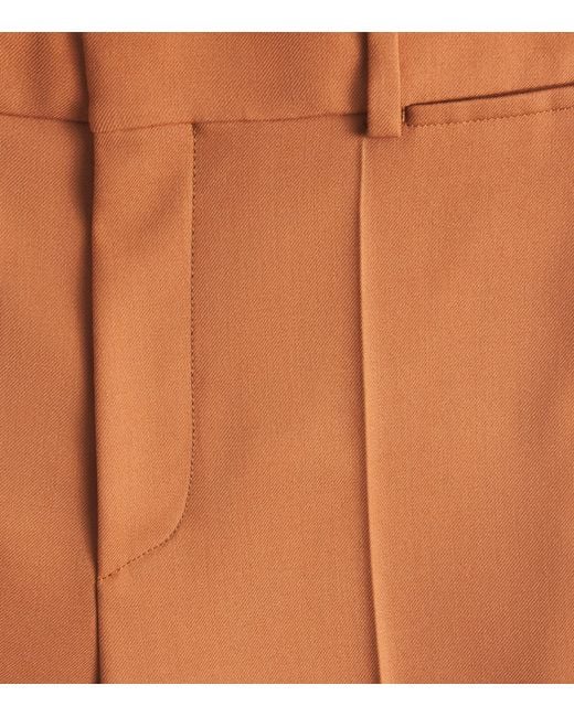 Chloé Brown Wool Flared Trousers