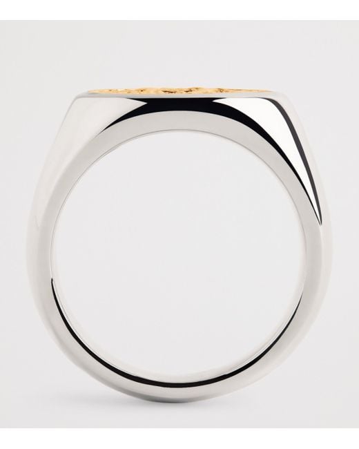 Tom Wood Metallic Sterling Coin Ring for men