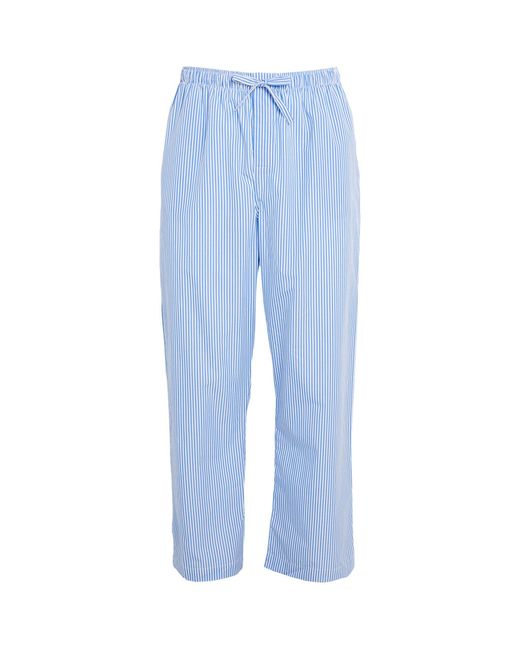 Derek Rose Blue Cotton James Lounge Trousers for men