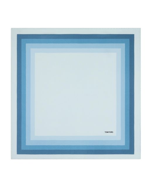 Tom Ford Blue Mulberry Silk Pocket Square for men