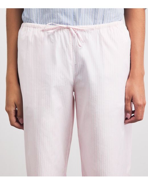 Suzie Kondi Pink Cotton Stripe Pan Trousers