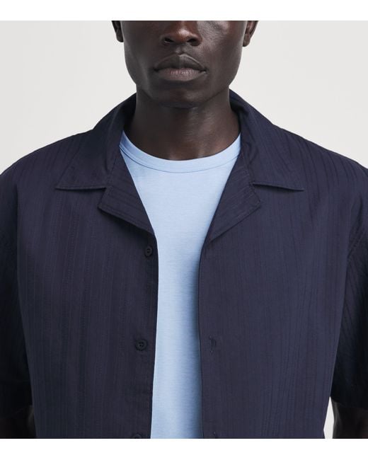 Sunspel Blue Supima Cotton Classic T-Shirt for men
