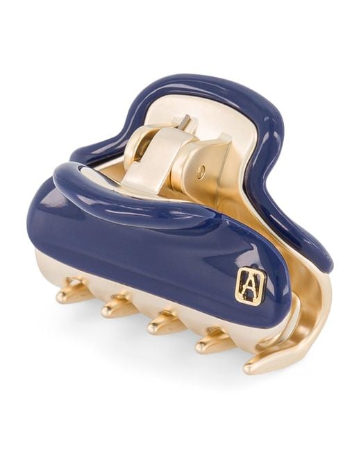 Alexandre De Paris Blue Plated Claw Hair Clip