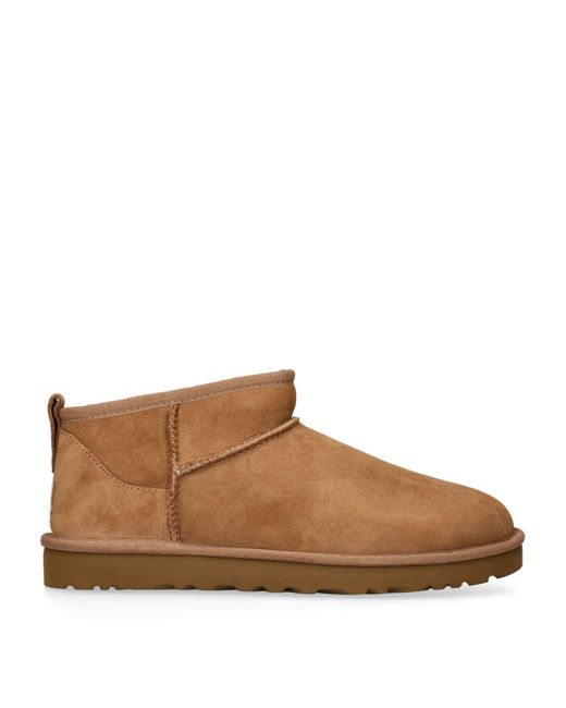 Ugg Brown Suede Classic Ultra Mini Boots