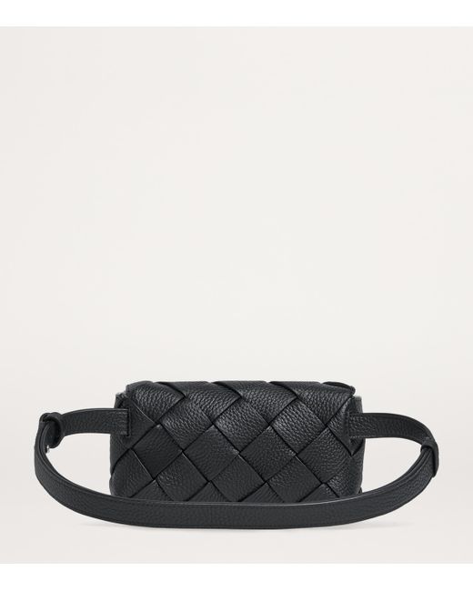 Bottega Veneta Black Leather Diago Belt Bag for men