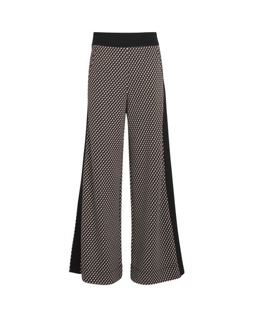 ME+EM Gray Geometric Travel Wide-Leg Trousers