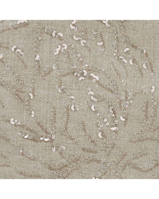 Brunello Cucinelli Gray Linen Embroidered Crop Top