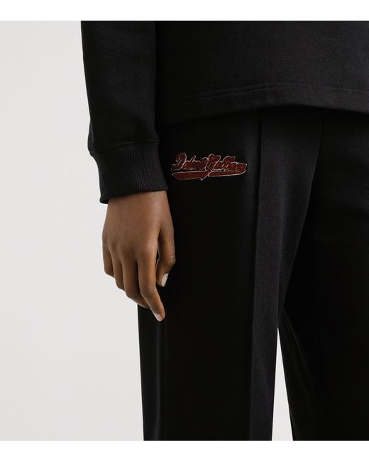 Dolce & Gabbana Black Cotton Logo Sweatpants