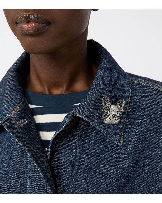 Weekend by Maxmara Black Crystal French Bulldog Brooch
