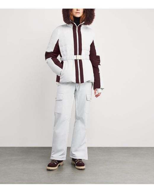Eleventy Purple Down Shearling-Trim Parka
