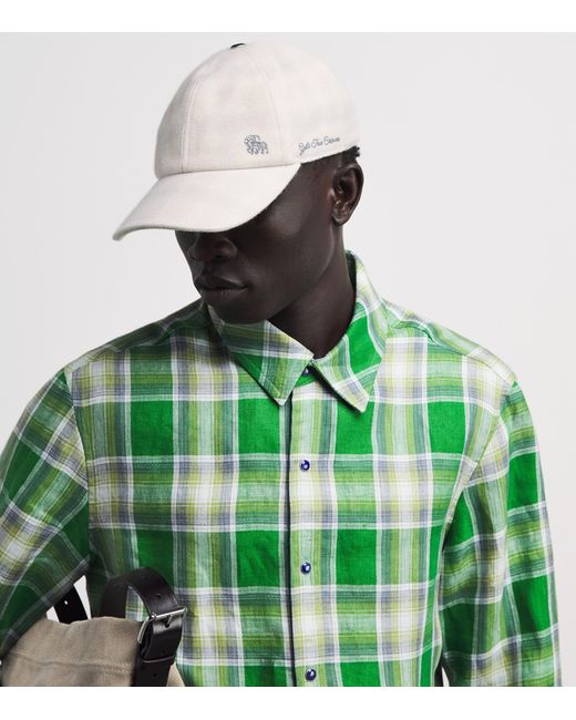 God's True Cashmere White X Joopiter Cashmere Tartan Clarity Fincher Cap for men