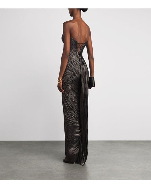 Maria Lucia Hohan Black Silk Nadira Bustier Gown
