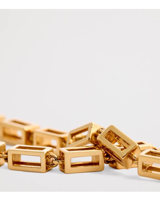 Suzanne Kalan Metallic Large Empty Link Block Chain Bracelet