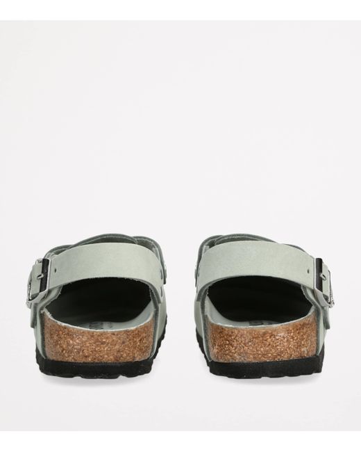 Birkenstock White Suede Tokio Clogs