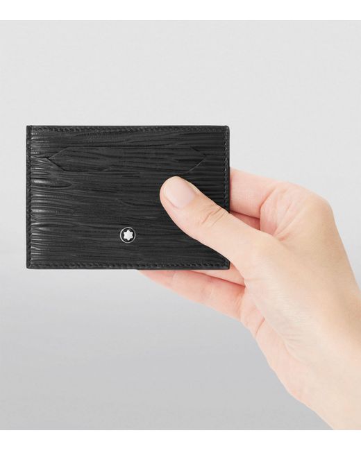 Montblanc Black Leather Meisterstück 4810 Card Holder for men