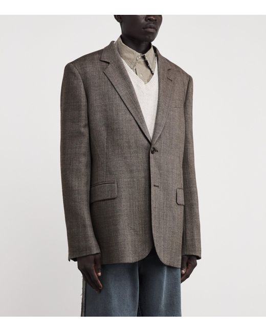 Our Legacy Brown Wool Ceremony Blazer for men