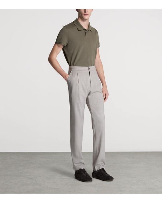 Dunhill Gray Wool Casual Trousers for men