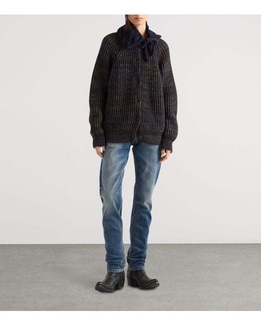 Prada Blue Low-Rise Tapered Jeans