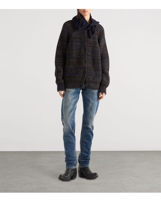 Prada Blue Low-Rise Tapered Jeans