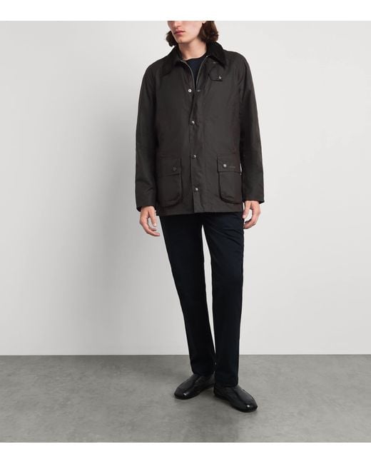 Barbour Black Waxed Ashby Jacket for men