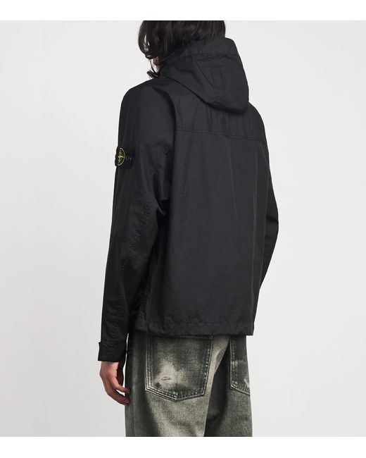 Stone Island Black Water-Resistant Nylon Jacket for men